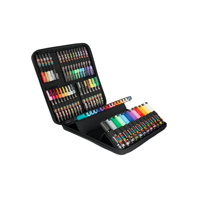 Paintmarker Uni POSCA assorti koffer à 60 stuks
