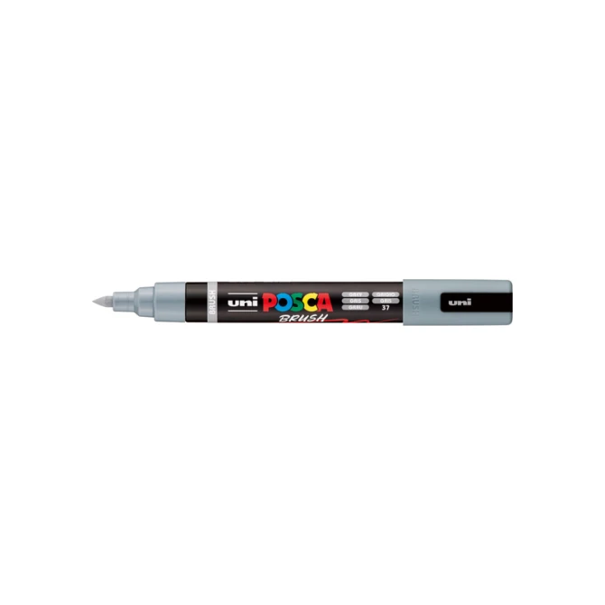 Paintmarker Uni POSCA PC-5BR brushpunt medium grijs