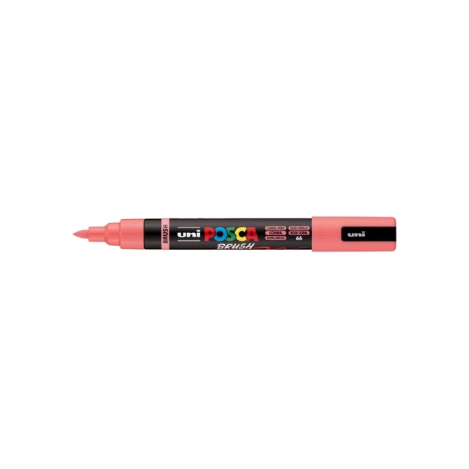 Paintmarker Uni POSCA PC-5BR brushpunt medium koraal