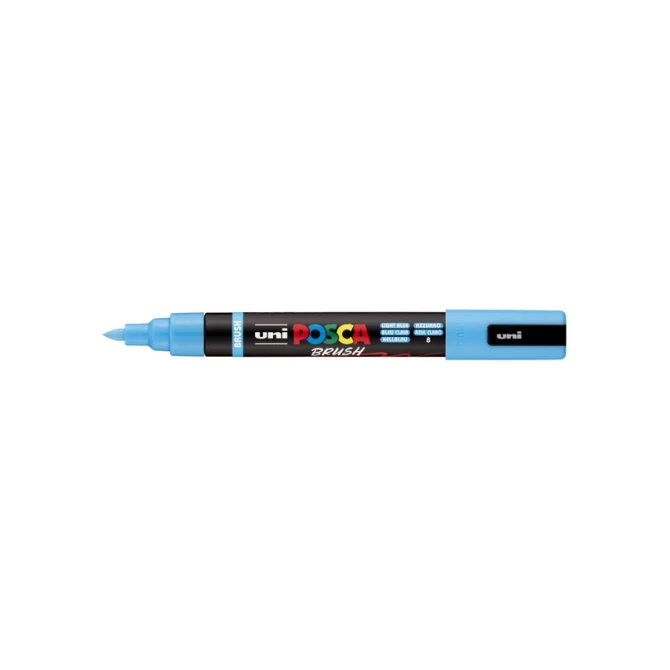 Paintmarker Uni POSCA PC-5BR brushpunt medium lichtblauw