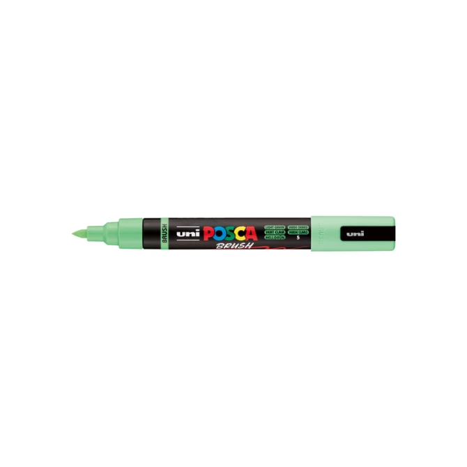 Paintmarker Uni POSCA PC-5BR brushpunt medium lichtgroen