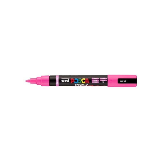 Paintmarker Uni POSCA PC-5BR brushpunt medium roze