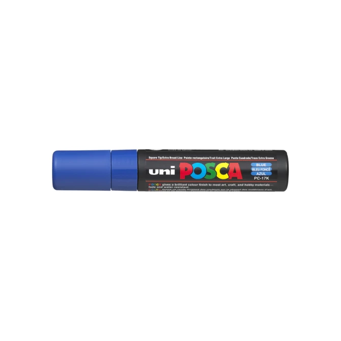 Paintmarker Uni POSCA PC17K extra breed rechthoek donkerblauw