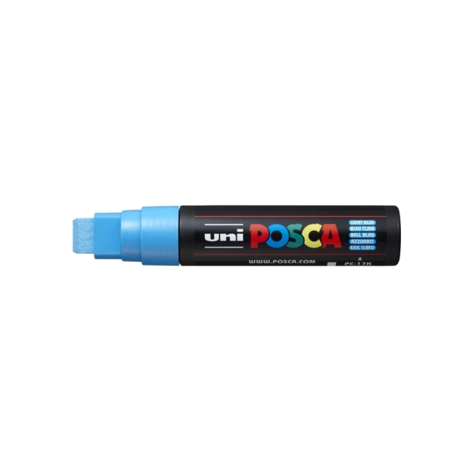 Paintmarker Uni POSCA PC17K extra breed rechthoek lichtblauw