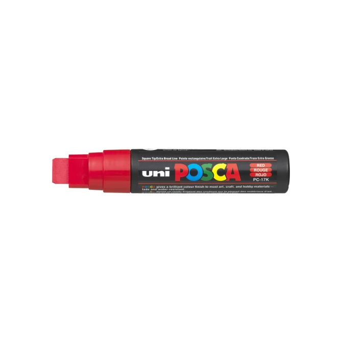 Paintmarker Uni POSCA PC17K extra breed rechthoek rood