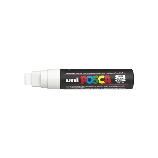 Paintmarker Uni POSCA PC17K extra breed rechthoek wit