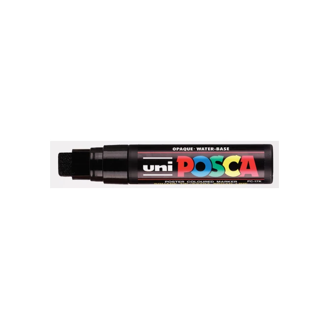 Paintmarker Uni POSCA PC17K extra breed rechthoek zwart