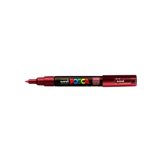 Paintmarker Uni POSCA PC1MC extra fijn wijnrood