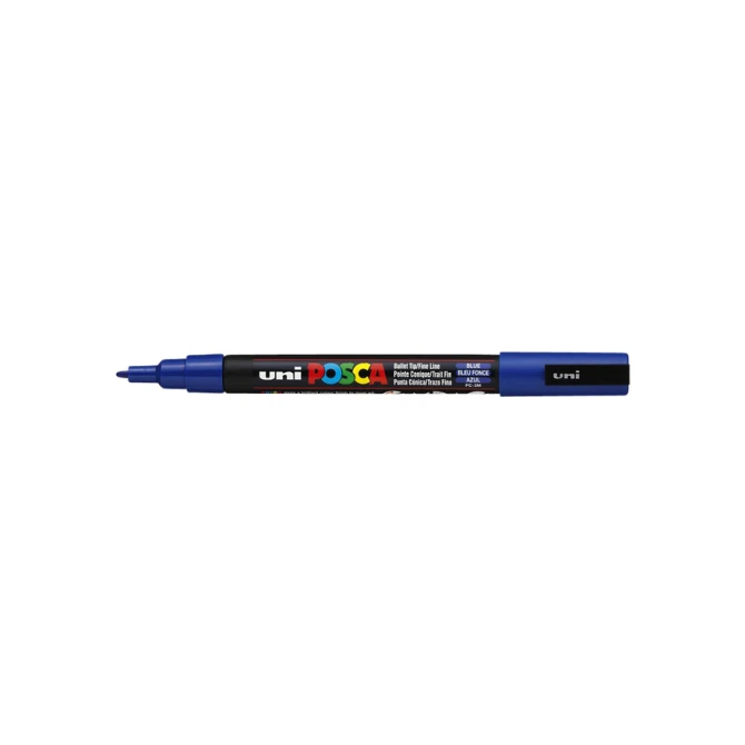 Paintmarker Uni POSCA PC3M fijn donkerblauw