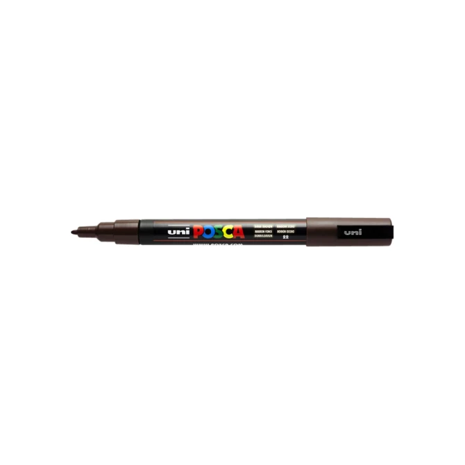 Paintmarker Uni POSCA PC3M fijn donkerbruin