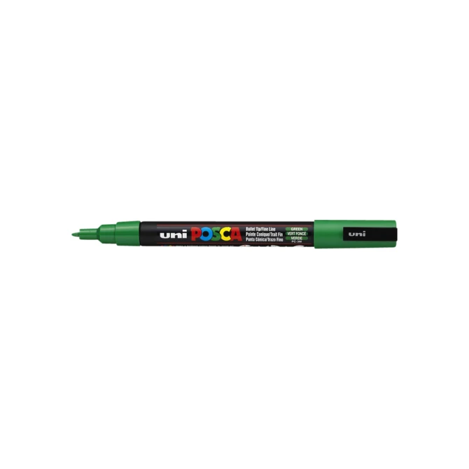 Paintmarker Uni POSCA PC3M fijn donkergroen