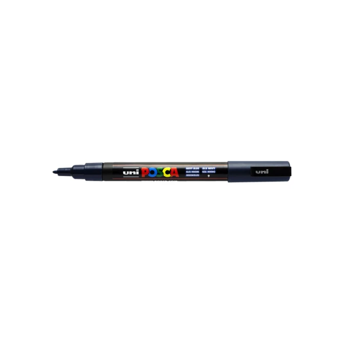 Paintmarker Uni POSCA PC3M fijn marineblauw
