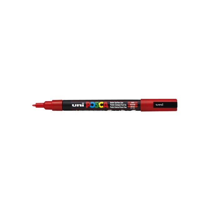 Paintmarker Uni POSCA PC3M fijn rood