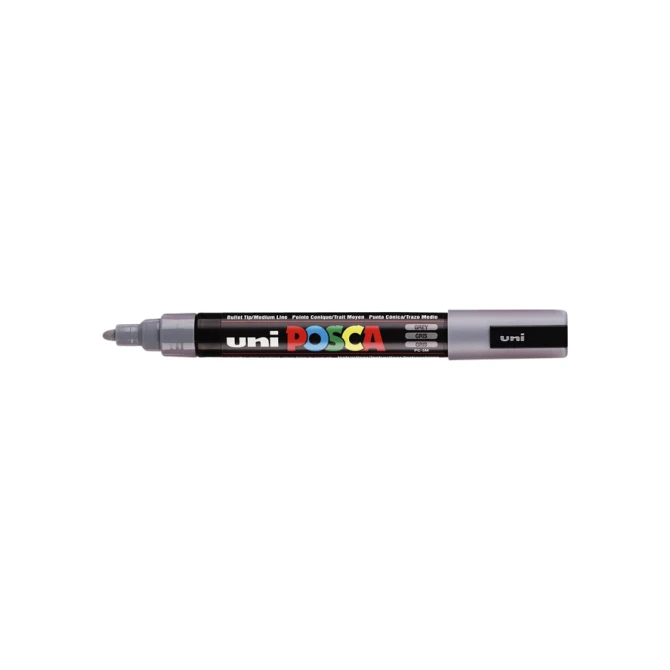 Paintmarker Uni POSCA PC5M medium grijs