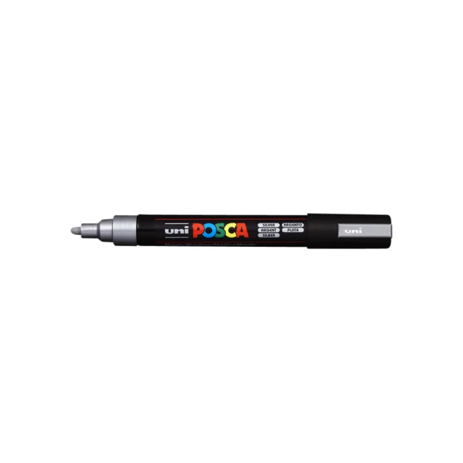Paintmarker Uni POSCA PC5M medium zilver