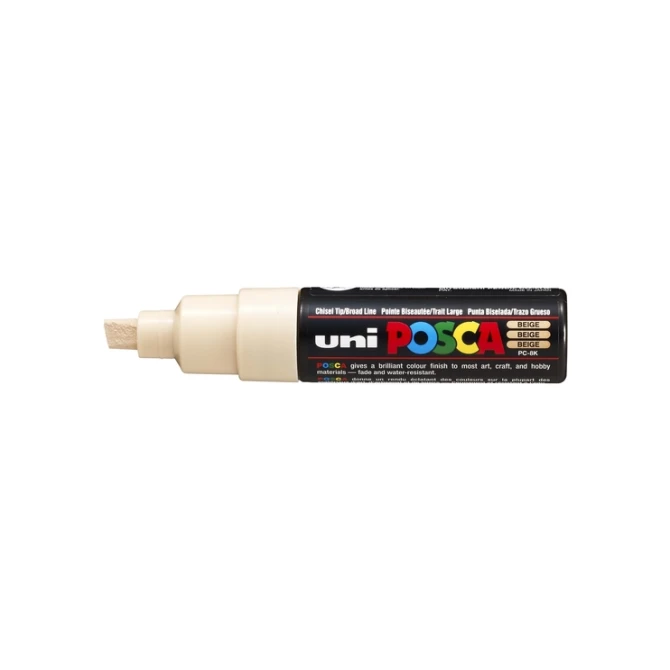 Paintmarker Uni POSCA PC8K breed schuin beige