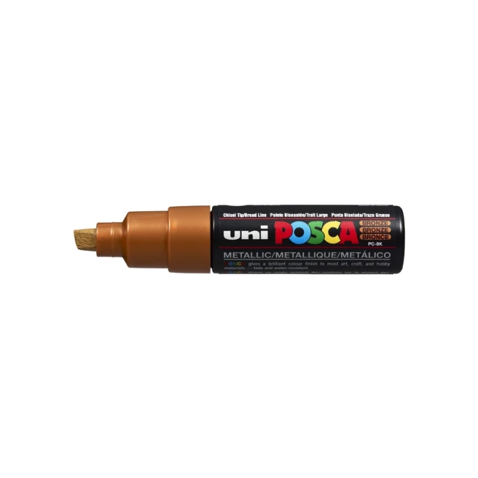 Paintmarker Uni POSCA PC8K breed schuin brons