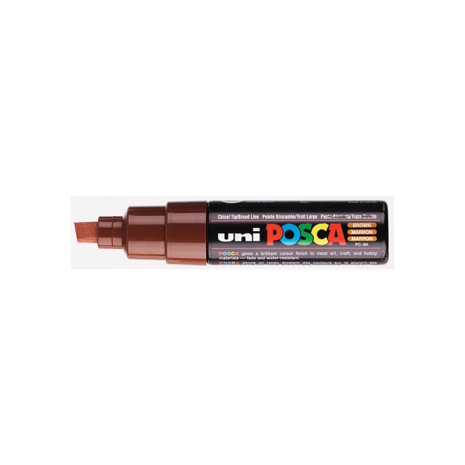 Paintmarker Uni POSCA PC8K breed schuin bruin