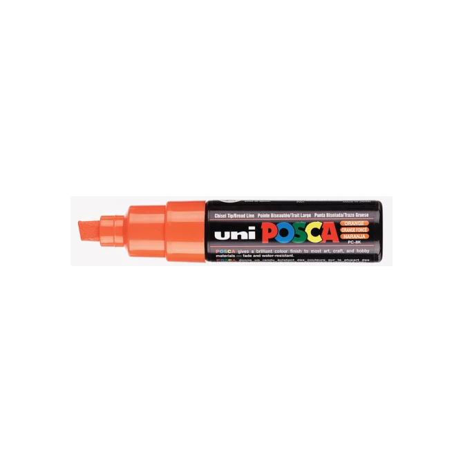 Paintmarker Uni POSCA PC8K breed schuin donker oranje