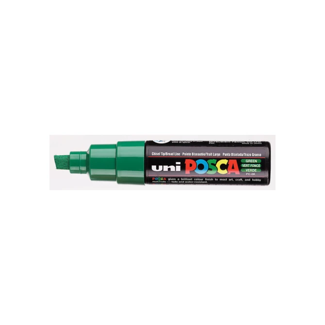 Paintmarker Uni POSCA PC8K breed schuin donkergroen