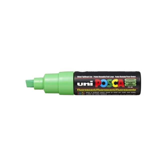 Paintmarker Uni POSCA PC8K breed schuin fluor groen