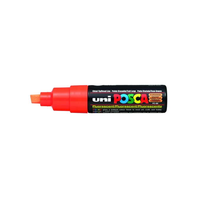 Paintmarker Uni POSCA PC8K breed schuin fluor oranje