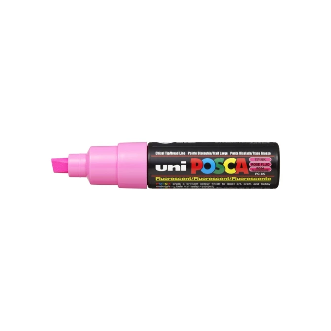 Paintmarker Uni POSCA PC8K breed schuin fluor roze
