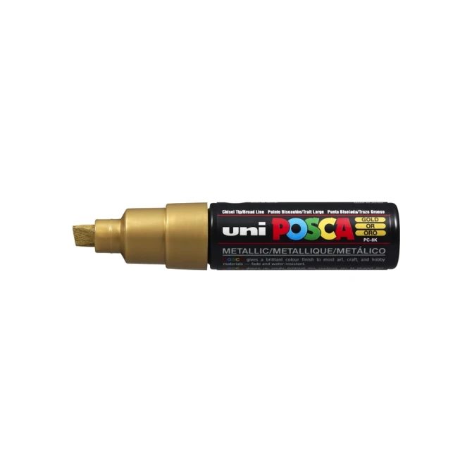 Paintmarker Uni POSCA PC8K breed schuin goud