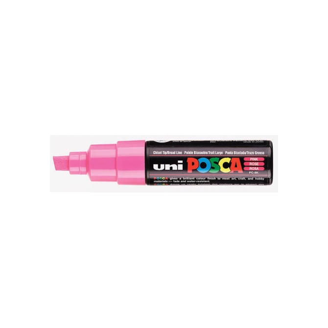 Paintmarker Uni POSCA PC8K breed schuin roze