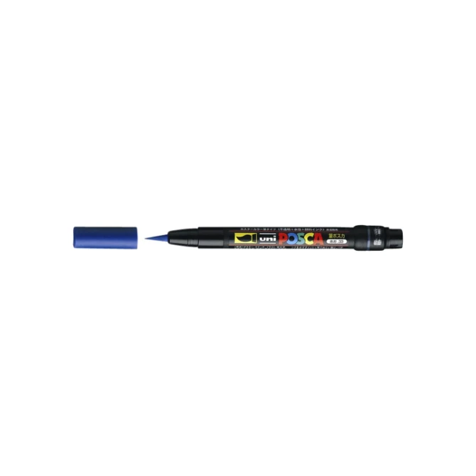 Paintmarker Uni POSCA PCF350 Brush 1-10mm donkerblauw