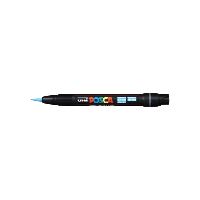 Paintmarker Uni POSCA PCF350 Brush 1-10mm lichtblauw