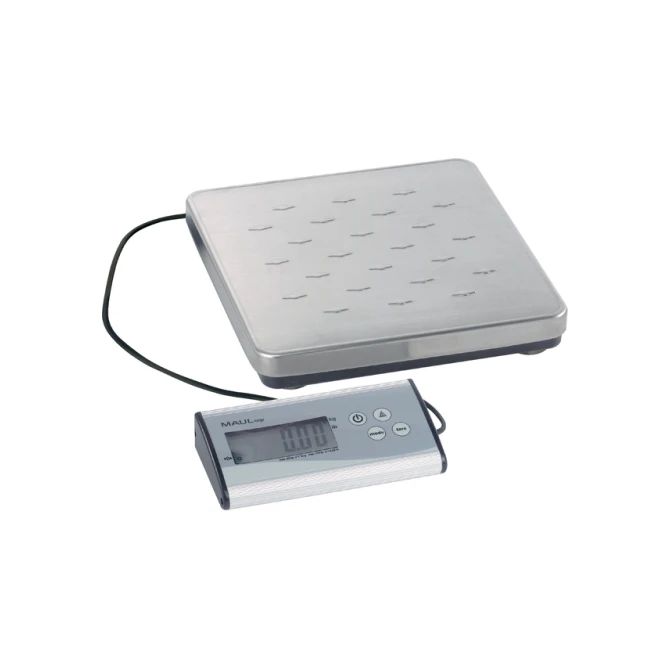 Pakketweger MAUL Cargo 50kg metalen plateau 27x27cm + 9V batterij zilver