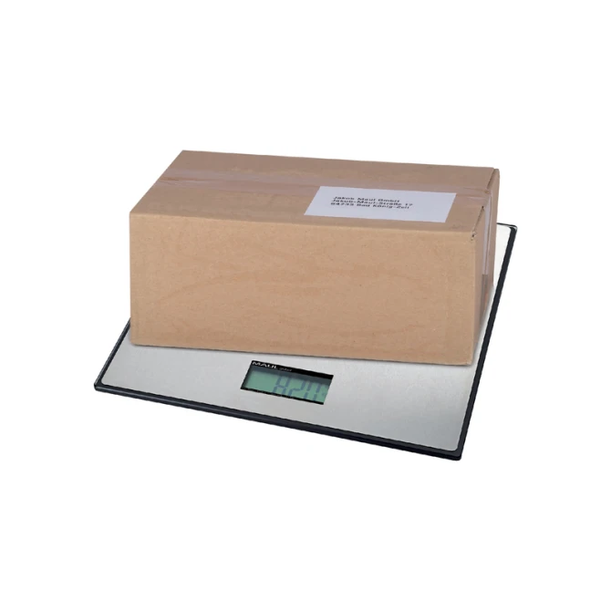 Pakketweger MAUL Global 50kg metalen plateau 32x32cm inclusief batterij zwart