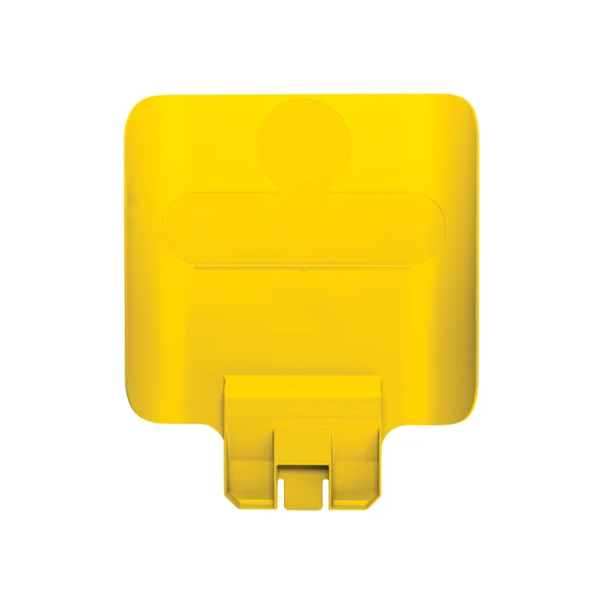 Paneel Rubbermaid Slim Jim Recyclestation voor label geel