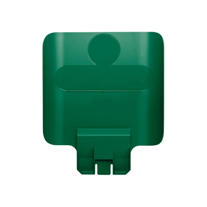 Paneel Rubbermaid Slim Jim Recyclestation voor label groen