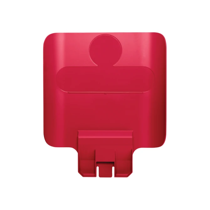 Paneel Rubbermaid Slim Jim Recyclestation voor label rood