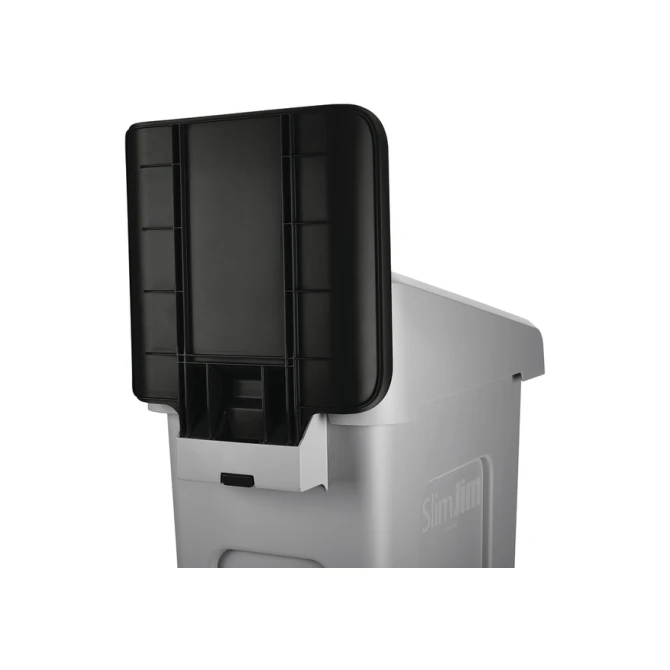 Paneel Rubbermaid Slim Jim Recyclestation voor label zwart