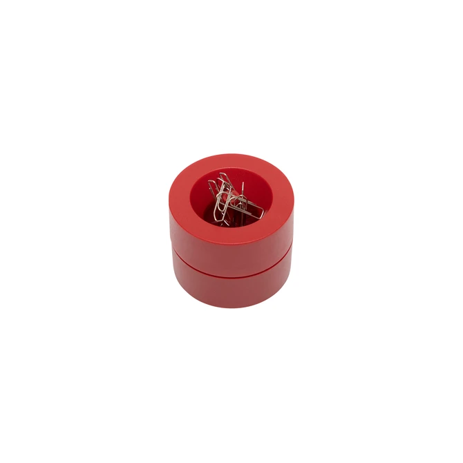 Papercliphouder MAUL Pro magnetisch Ø73x60mm rood