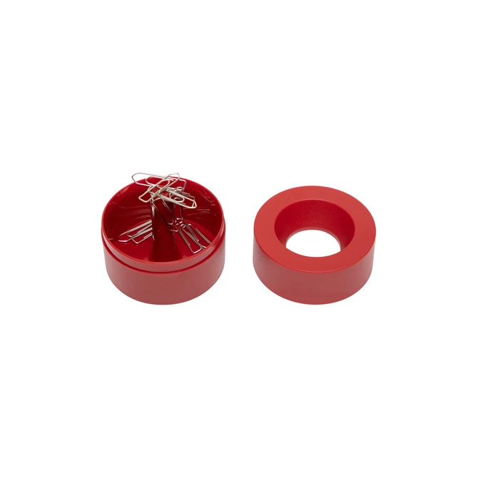 Papercliphouder MAUL Pro magnetisch Ø73x60mm rood
