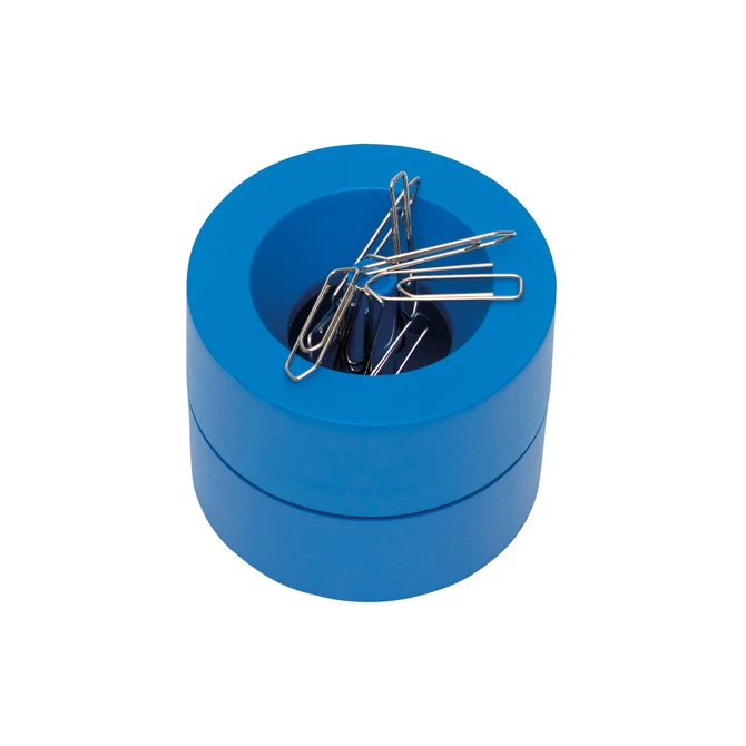 Papercliphouder MAULpro magnetisch recycled Ø73x60mm blauw