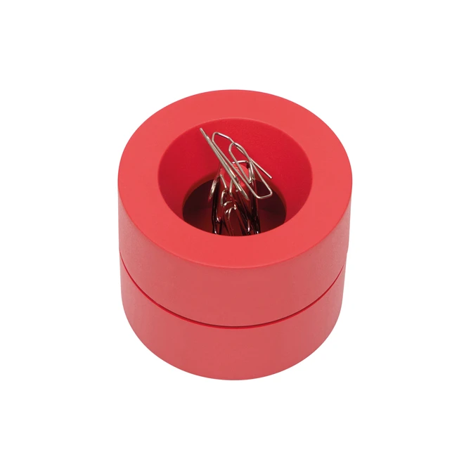 Papercliphouder MAULpro magnetisch recycled Ø73x60mm rood