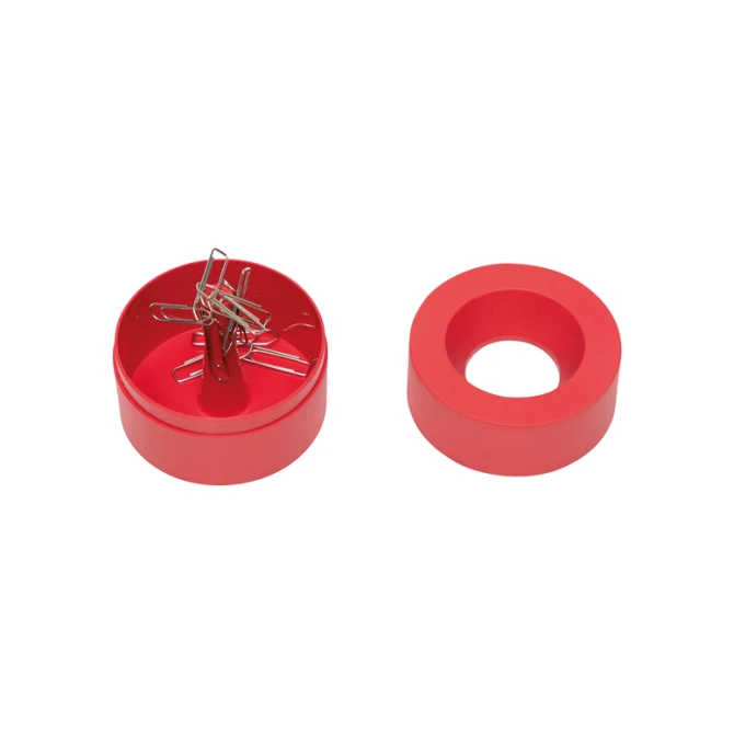 Papercliphouder MAULpro magnetisch recycled Ø73x60mm rood