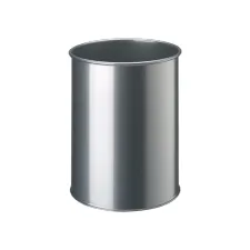 Papierbak Durable 3301-23 15 liter rond zilver Papierbak Durable 3301-23 15 liter rond zilver