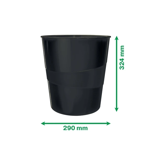 Papierbak Leitz Recycle range 15liter zwart