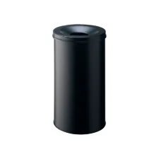 Papierbak met vlamdover Durable 3307-01 rond 60liter zwart Papierbak met vlamdover Durable 3307-01 rond 60liter zwart