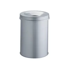 Papierbak met vlamdover Vepabins 15liter 26cm grijs