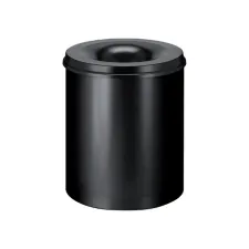 Papierbak met vlamdover Vepabins 80liter 47cm Zwart