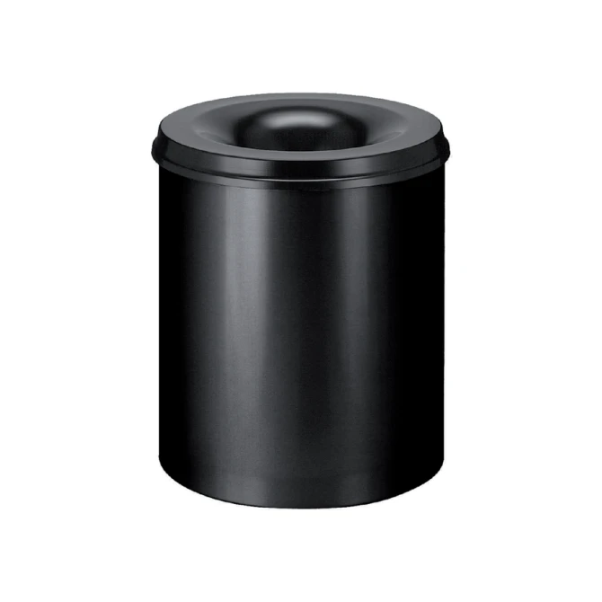 Papierbak met vlamdover Vepabins 80liter 47cm Zwart