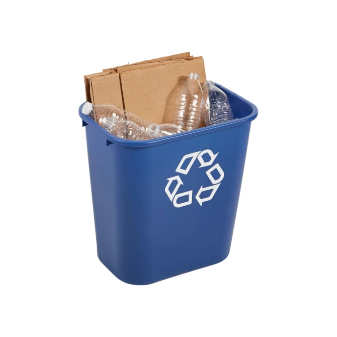Papierbak Rubbermaid recycling medium 26L blauw