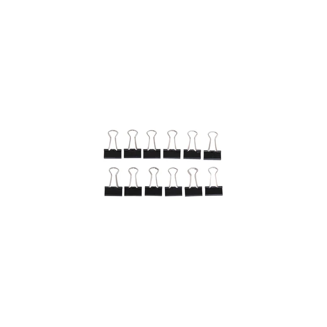 Papierklem MAUL 213 foldback 13mm zwart 12 stuks